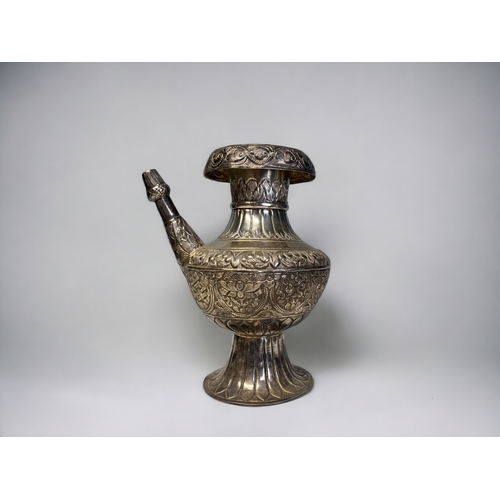 2 - A NEPALESE BUDDHIST EWER (KARUWA).
Together with two Gurkha ceremonial Ghee (Butter) boxes.