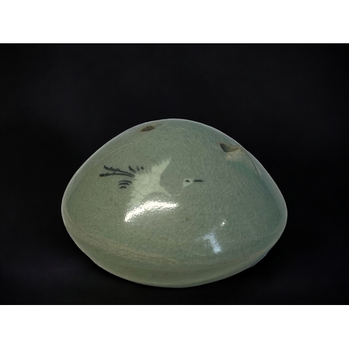 81 - A CHINESE POTTERY 'FISH' SCROLL WEIGHT.
Song / Tang dynasty?
Together with two water droppers, inclu... 