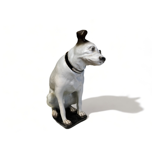 347 - A LARGE HMV 'NIPPER THE DOG' ADVERTISING FIGURE. 
Height - 34.5CM