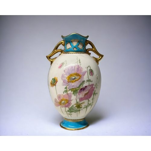 403 - Jean Hackley for Minton's porcelain vase.
1873-1912. Signed by artist, with Gold Minton's mark.
Hand... 