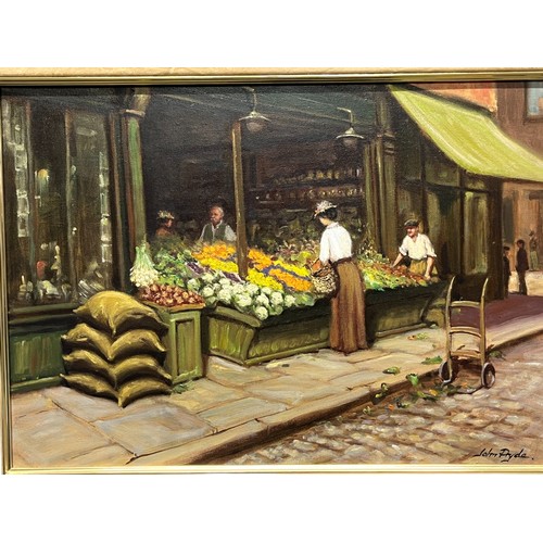 241 - John Pryde Oil on Canvas - 20th Century British artist. Signed lower right framed.
