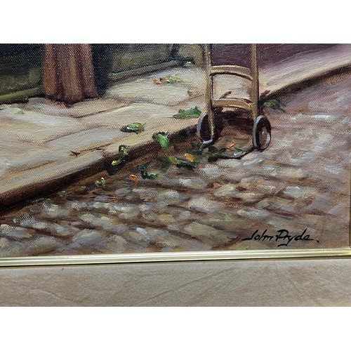 241 - John Pryde Oil on Canvas - 20th Century British artist. Signed lower right framed.
