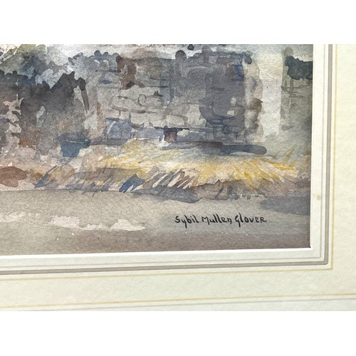 278 - Sybil Mullen-Glover, British (1908-1995) 
Large watercolour, farmyard scene with chickens, signed lo... 