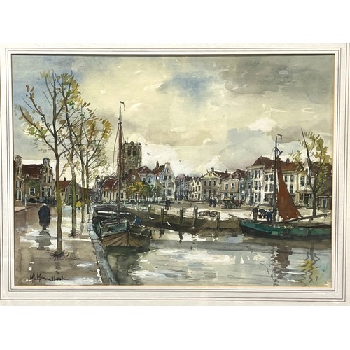 280 - Martinus Leonardus Middelhoek (b1898) Dutch Artist.
Large Watercolour, signed to signed left.
Dutch ... 