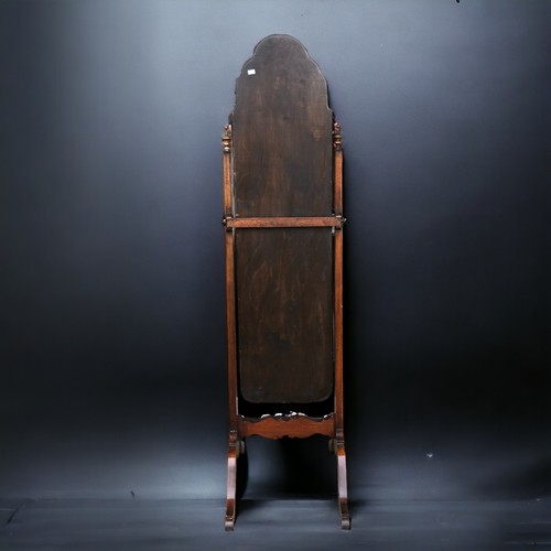 298 - Antique Mahogany Cheval Mirror.
Height 155cm