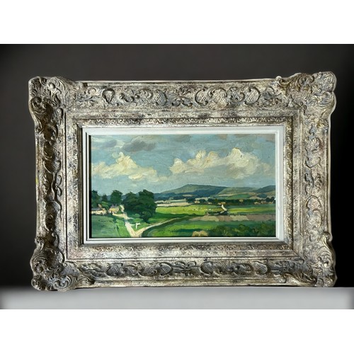 368 - Pair of Oil on Boards, English Landscapes
Possibly 'the Malven Hills to the background'. unsigned in... 