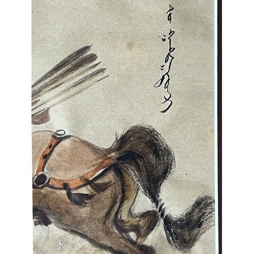 153 - Pair of Mogal warrior on horseback water colours.
Both signed framed and glazed.
Height 41cm x Width... 