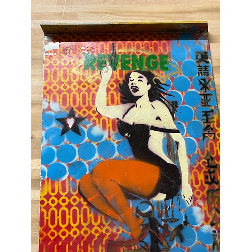 200 - Revenge Co Ltd Artwork - Stencil and Aerosol painted Pop art on an acrylic kitchen door. Possibly fr... 