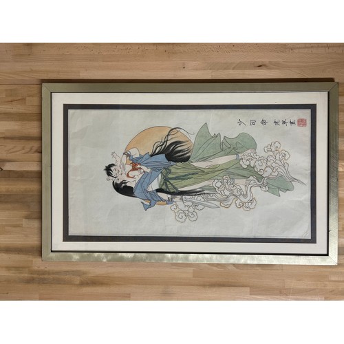 7 - Three Chinese Signed Watercolours 20th Century - 