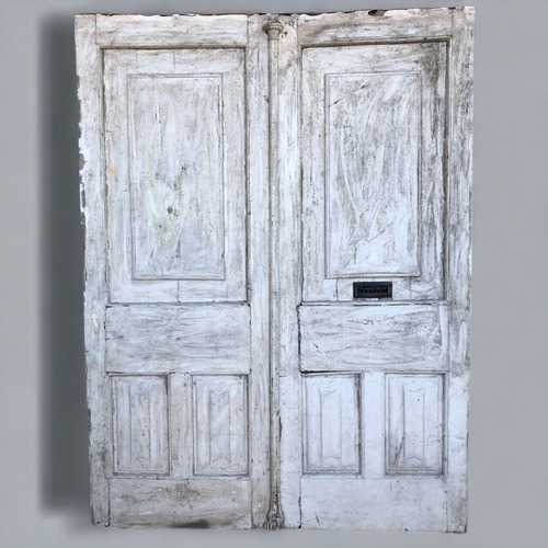 335 - A Pair of Large Georgian Double External Doors.
Painted, with letterbox.