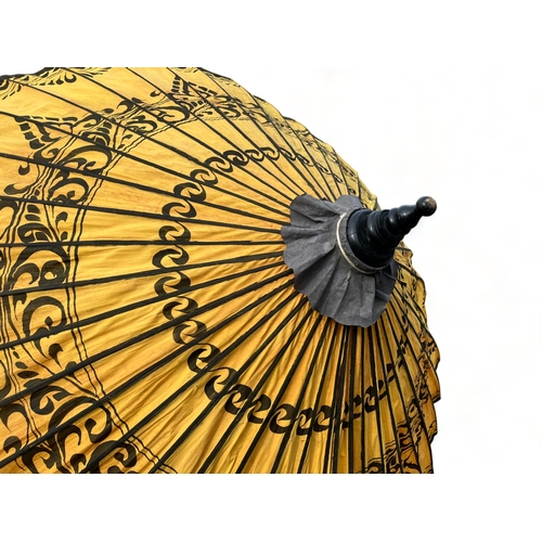 130A - A very large Chinese garden Parasol.
20th century.
Hand painted on wax paper.