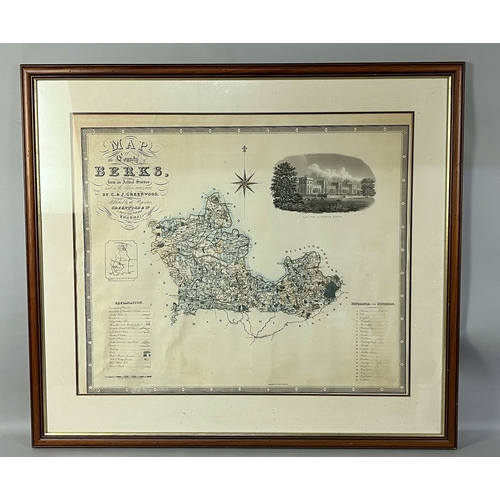 722 - Large Map of Berkshire by C & J Greenwood.
Circa 1829.
from an Actual Survey made in the Years 1822 ... 