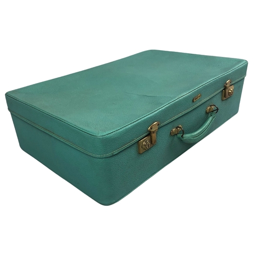 29 - Vintage Antler Teal Suitcase