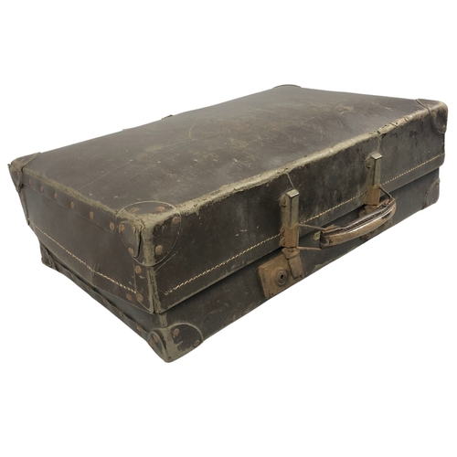 33 - Vintage Leather Suitcase