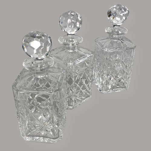 65 - Three Victorian Crystal Decanters