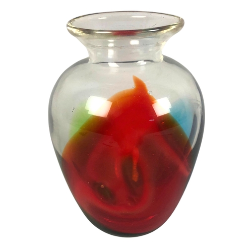 74 - Murano Small Hand Blown Glass Vase 1969