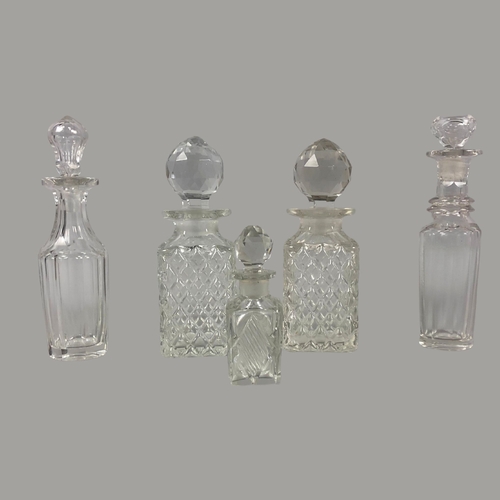 78 - Collection of Small Cut Glass/Crystal Decanters