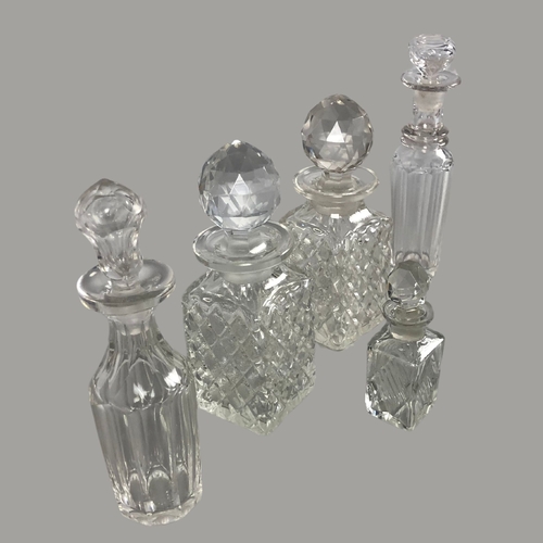 78 - Collection of Small Cut Glass/Crystal Decanters