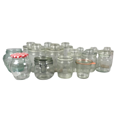 100 - Large Collection of Glass Storage Jars