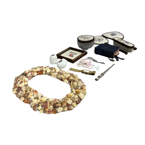 123 - Various Items including Ladies Pulsar Watch, Bible, Crucifix Necklace & Dressing Table Set - Mir... 