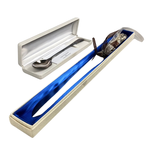 127 - Large Cake Knife and Collectable Souvenir Teaspoon