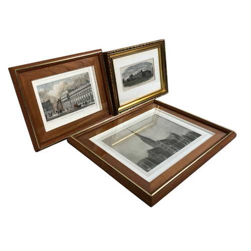 133 - Set of Three Architectural Pictures - 2x Victorian and One Later Print