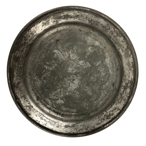 139 - Silver Qajar Silvered Copper Dish 19th Century 15.5cm Across Diameter