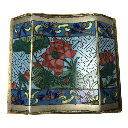 147 - Pair of Chinese Warriors Made in India & Mid Century Chinese Cloisonne Box