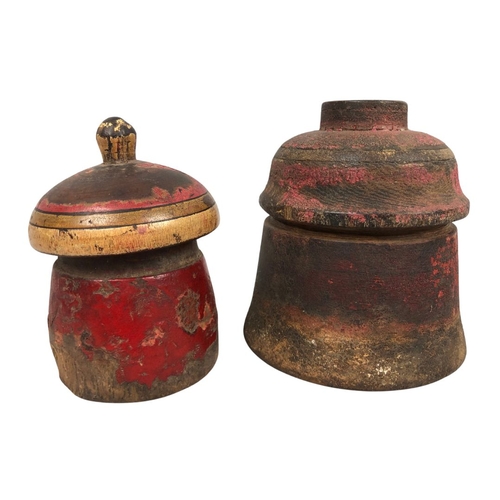 148 - Pair of Vintage Tibetan Tika Pots