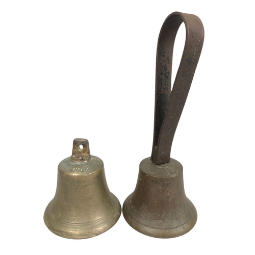 151 - Pair of Antique Brass/ Bronze Edwardian Bells
