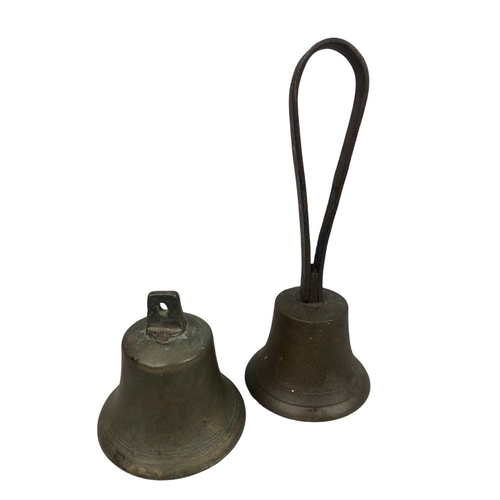 151 - Pair of Antique Brass/ Bronze Edwardian Bells