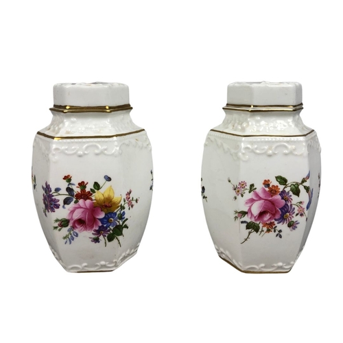156 - Pair of Royal Crown Derby Lidded JarsH-12.5cm