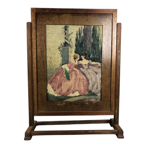 160 - Two Tapestry Embroidered Wooden Framed Fire Screens