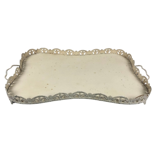 178 - Decorative Cream Shabby Chic Tray  56cms x 36cms