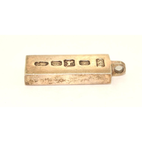 464 - 925 silver fully hallmarked ingot 30g