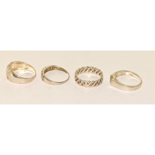 470 - 4 x 925 silver rings 