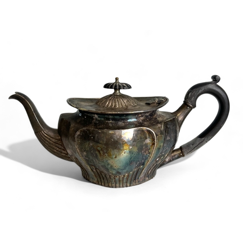 265 - Three 19th century silver plate Tea & Coffee pots. Including Walker & Hall and Hammond Creak... 