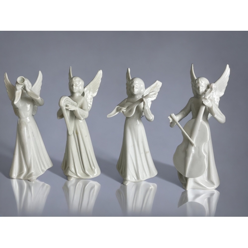 293 - A collection of eight Dresden porcelain angels.