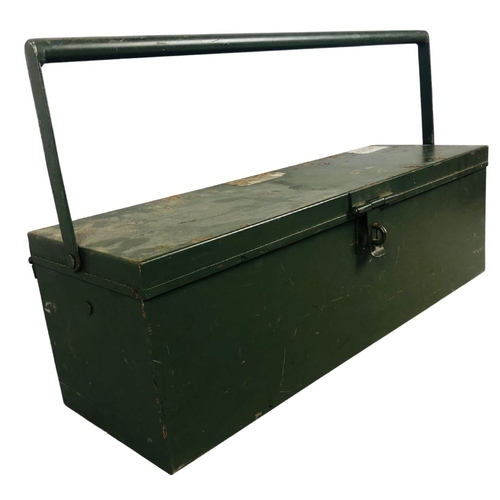 69 - Vintage Military Metal Toolbox