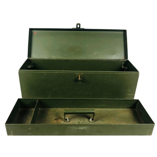 69 - Vintage Military Metal Toolbox