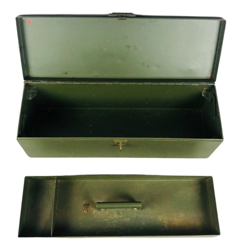 69 - Vintage Military Metal Toolbox