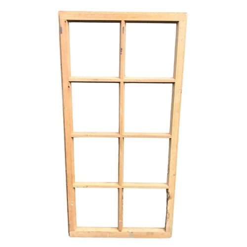 307 - Wooden Window Frame. Approx 113cms high x 56 wide. Unglazed