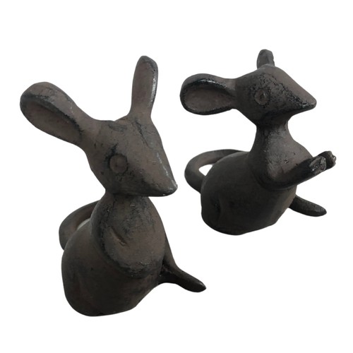 380 - Pair of cast metal mice ref 46