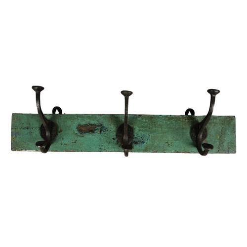 393 - Wooden coat rack with 3 hooks ref 51