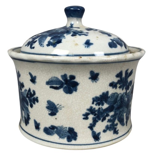 421 - Chinese Blue & White Lidded Pot