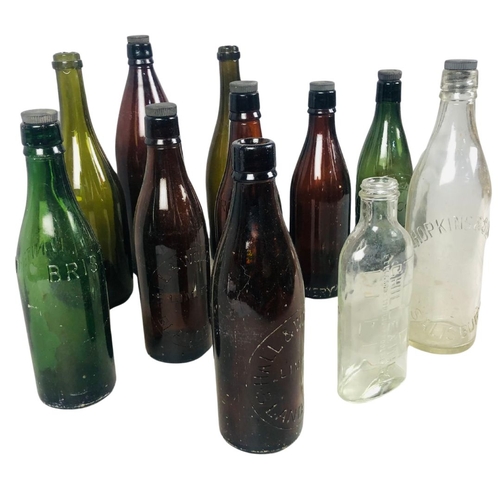 90 - Collection of Vintage Glass Bottles with stoppers