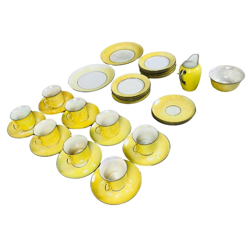 115 - Bohemian Yellow Art Deco style Tea Set