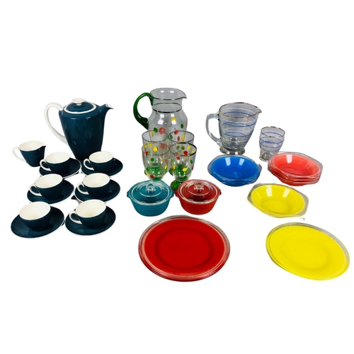 122 - Part Poole Tea Set, Retro Phoenix Glass Dishes & Lemonade Jugs & Glasses