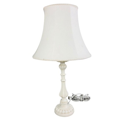 35 - large Plaster Table Lamp with Shade height 60cm