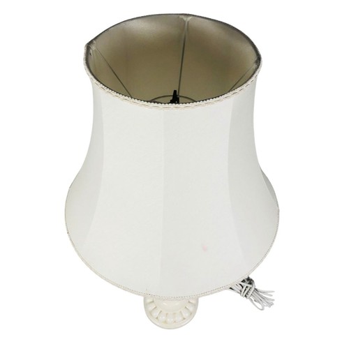 35 - large Plaster Table Lamp with Shade height 60cm